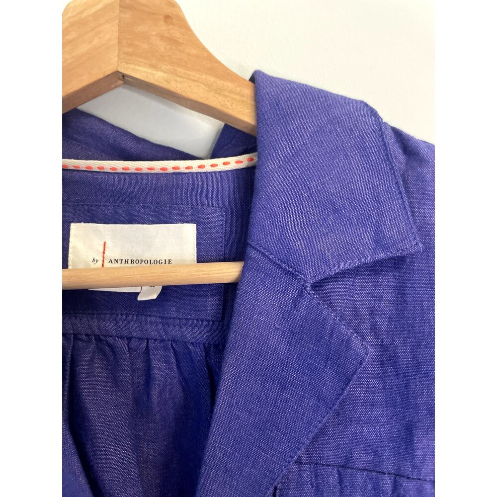 Anthropologie Blue Cropped Utility Pullover - Picture 6 of 9